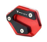 Motorcycle Support Stand Plate Motorcycle Kickstand Foot Side Stand Extension Pad Accessories For MT07 MT-07 2014-2021(Red)