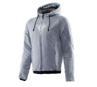 Motorcycle Sweatshirt Man Dainese BOVISA with protections Grey-Melange/Black