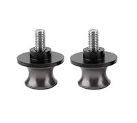 Motorcycle Swing Arm Spools 6mm | CNC Aluminum Rear Stand Bobbins for Secure Lifting | Universal Fit for Most Motorcycles/Motorcycles | Hard Anodized Sliders (2 - Pack) (Ti Color)