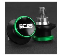 Motorcycle Swingarm Bobbins 10MM For RC125 RC 125 2011-2018 Motorcycles Swingarm Spools Stand Screws Sliders For Rear Paddock Stand(Green)
