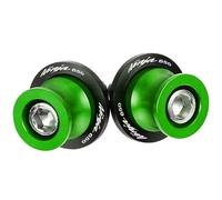 motorcycle swingarm spool Swingarm Spools Universal Motorcycle Frame Swingarm Spools Sliders Stand Universal 8mm For Zx6R Z800 Z1000R Er6N/F Little 650(Green)