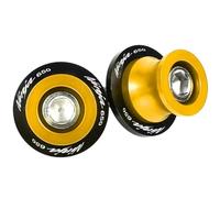 motorcycle swingarm spool Swingarm Spools Universal Motorcycle Frame Swingarm Spools Sliders Stand Universal 8mm For Zx6R Z800 Z1000R Er6N/F Little 650(Gold)