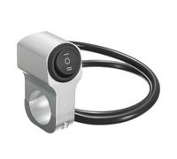 Motorcycle Switch 12V Fog Spotlight Retro 22cm 7/8in Aluminum Alloy Motorcycle Handlebar Headlight Switch Three-position Waterproof(Silver)