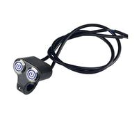 Motorcycle Switch 1pc Motorcycle Headlight Hazard Brake Light Switch Replacement 7/8in Aluminum Handlebar Double Control Button(Blue)