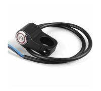 Motorcycle Switch 22mm 7/8in Motorcycle Handlebar Headlight Switch With Red/Blue LED Light Fog Spot Momentary Button Waterproof(Red)