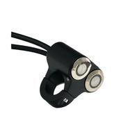 Motorcycle Switch 22mm Motorcycle Switches Handlebar Mount Switch Button Headlight Hazard Brake Fog Light ON-OFF Aluminum Alloy With LED(2)