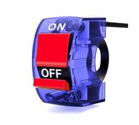 Motorcycle Switch 3 Wires Universal Motorcycle Handlebar Flameout Switch ON OFF Button With LED Light For Moto Motor ATV Bike DC12V/10A(Blue)