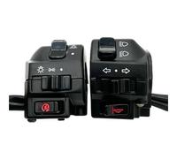 Motorcycle Switch Control Button Handlebar Universal Aluminum 7/8" 22mm Motorcycle Switches Handlebar Motorbike Horn Turn Signal Headlight Control Buttons(1pair)