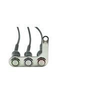 Motorcycle Switch Motorcycle Electric Bike Metal Stainless Steel Bracket Start LED Headlight Illumination Three Function Switch(The right side)