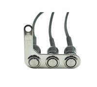 Motorcycle Switch Motorcycle Electric Bike Metal Stainless Steel Bracket Start LED Headlight Illumination Three Function Switch(The left)