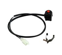 Motorcycle Switch Motorcycle Kill Switch Red Push Button Horn Starter Dirt Bike ATV UTV Dual Sport For 22mm 7/8" Bars Off Road(A)