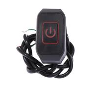 Motorcycle Switch Motorcycle Modified Switch Waterproof Button With LED Light Headlight Horn Control ON OFF Buttton Handlebar Mount(Red)