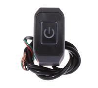 Motorcycle Switch Motorcycle Modified Switch Waterproof Button With LED Light Headlight Horn Control ON OFF Buttton Handlebar Mount(White)