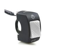 Motorcycle Switch Motorcycle On-Off Switch Push Button 22mm Handlebar Switches 12V ATV Electronic Bike Scooter Motorbike Bullet Connector(Grey)