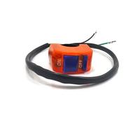 Motorcycle Switch Universal 22MM Motorcycle Dirt Pit Bike ATV Handlebar Flashing Switch Hand Bar Light ON OFF Button DC 12V Two Core Wire(Orange)