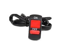 Motorcycle Switch Universal Motorcycle Handlebar Flashing Switch Moto Light ON OFF Button ATV Bike DC12V/10A Black Two Core Wire