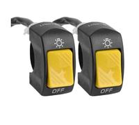 Motorcycle Switch Universal Motorcycle Handlebar Kill Switch On Off Button Modification For 22MM ATVs Motorcycles Accessories Horn Switch Handlebar(2pcs yellow)