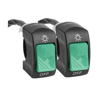 Motorcycle Switch Universal Motorcycle Handlebar Kill Switch On Off Button Modification For 22MM ATVs Motorcycles Accessories Horn Switch Handlebar(2pcs green)