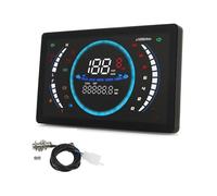 Motorcycle Tachometer Gauge 12V Universal Large Dashboard Motorcycle Tachometer Tachometer Motobike RPM Fuel Board With Sensor 199km/h Total Mileage