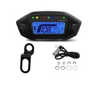 Motorcycle Tachometer Gauge LED Digital Meter Motorcycle Tachometer Adjust Backlight ODO TRIP KMH MPH for 2-4 Cylinders Engines Motor instruments