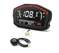 Motorcycle Tachometer Gauge Motorcycle Thermometer Digital 12V Speed Meter Tachometer Universal Board Motorcycles Dashboard Adjust Odometer