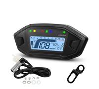 Motorcycle Tachometer Gauge Universal For 1,2,4 Cylinder 10000RPM Motorcycle Display Tachometer Odometer Tachometer With Digital Sensor Dashboard Gauge