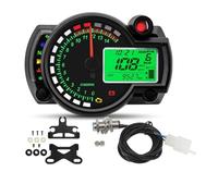 Motorcycle Tachometer Gauge Universal Moto Dashboard Digital Motorcycle Odometer Tachometer Meter Instrument Adjustable 0-299 KM/H 7colors Backlight