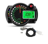 Motorcycle Tachometer Gauge Universal Moto Dashboard Digital Motorcycle Odometer Tachometer Meter Instrument Adjustable 0-299 KM/H 7colors Backlight