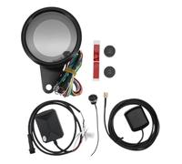 Motorcycle Tachometer Motorcycle Speed Meter Round Digital Dashboard Speedometer MPH Knots Km/h RPM Mileage Motor Odometer(B)