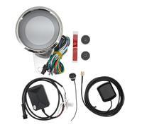Motorcycle Tachometer Motorcycle Speed Meter Round Digital Dashboard Speedometer MPH Knots Km/h RPM Mileage Motor Odometer(A)