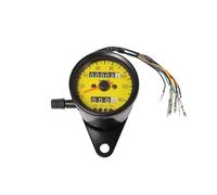 Motorcycle Tachometer Retro Motorcycle Backlight Dual Odometer 0-140KM/H Speedometer Gauge Vintage Tachometer Universal(Black)