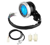 Motorcycle Tachometer Speedometer Odometer High Performance Multifunctional LCD Meter with Overspeed Warning for Motorcycles ABS Iron Black 642g