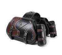 Motorcycle Tail Bag for CB Unicorn 160/Dazzler/CB1000R 5Four/ABS/C-ABS/CB1000R Black Edition, Leather Motorcycle Dual Side Pannier Waterproof Motorcycle Bag Motorcycle Saddlebags with Water Cup Pouch