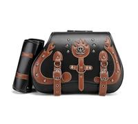 Motorcycle Tail Bag for CB Unicorn 160/Dazzler/CB1000R 5Four/ABS/C-ABS/CB1000R Black Edition, Leather Motorcycle Dual Side Pannier Waterproof Motorcycle Bag Motorcycle Saddlebags with Water Cup Pouch
