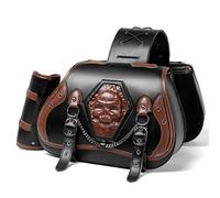Motorcycle Tail Bag for Ducati Scrambler Nightshift 2021-2023, Leather Motorcycle Dual Side Pannier Waterproof Motorcycle Bag Motorcycle Saddlebags with Water Cup Pouch,H
