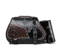 Motorcycle Tail Bag for Ducati Scrambler Nightshift 2021-2023, Leather Motorcycle Dual Side Pannier Waterproof Motorcycle Bag Motorcycle Saddlebags with Water Cup Pouch,D