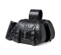 Motorcycle Tail Bag for Forza 350 2021-2023, Leather Motorcycle Dual Side Pannier Waterproof Motorcycle Bag Motorcycle Saddlebags with Water Cup Pouch,A