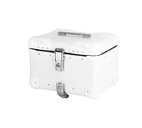 Motorcycle Tail Bag Hard Shell Large Capacity Waterproof Motorcycle Trunk Universal Fit Sturdy Rear Storage for Daily Commuting and Long Road Trips(White,Style 1)
