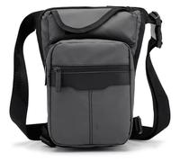 Motorcycle Tail Bag Nylon Men Drop Leg Bag Fanny Pack Motorcycle Riding Casual Shoulder Body Thigh Male Hip Belt Waist Motor Pannier(Grey)