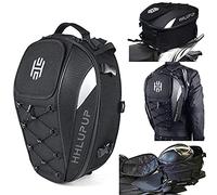 Motorcycle Tail Bag Seat Helmet - 38L Motorcycle Backpack Waterproof Luggage Bags Waterproof Luggage Bags Motorbike Helmet Bag 25L-38L Large Capacity Dual Use Bag (White)