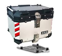 Motorcycle Tail Box Top Case 36L 45L 55L 65L Motorcycle Trunk Waterproof Scooter Storage Trunk Aluminum Luggage Tour Helmet Box with Burglar Lock, Can Store Helmet (Color : B, Size : 36L)