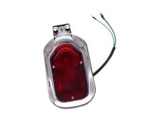 Motorcycle Tail Brake Light Motorcycle Accessories Tail Light Integrated Turn Signals Brake Lamp 12V Signal Assembly Chrome Red For Chopper For Cruiser