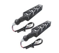 Motorcycle Tail Brake Stop Motorcycle LED Turn Signals Flowing Water Blinker Flashing Lights Bendable Motorcycle Tail Flasher Indicator Lamp(Color 2PCS)