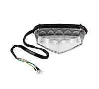 Motorcycle Tail LED Light Rear Mudguard Bike 12V Taillight Brake Stop License Plate Lamp Motocross ATV Bike Tail Light(WHITE)