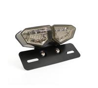 Motorcycle Tail Lights For Chopper For Bobber Motorcycle Universal LED Brake Tail Rear Light Motorbike Rear Light License Plate Lamp Motorcycle Rear Light(Dark Gray)