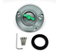 Motorcycle Tank Cap Motorbike Quickly Remove Fuel Gas Tank Petrol Cover For Kawasaki For VERSYS 650 KLE650 2007-2017 1000 KLZ1000 2012-2017(Gray and Green)