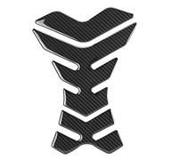 Motorcycle Tank Pad Protector, Carbon Fiber 3D Tank Sticker Decals for Gas Tank Scratch Protection, Universal Fit Motorbike Tank Traction Pad Black