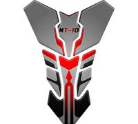 Motorcycle Tank Pad Tankpad Protector 3D Gel Protection compatible with YAMAHA MT-10 (White/Red)