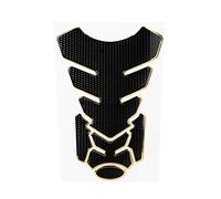 Motorcycle Tank Protector, Gas Tank Protector Motorcycle Tank Pad, Motorbike Tank Pads, 3D Motorcycle Gas Oil Fuel Tank Sticker Pad Protector Decoration (Black Golden Edge)