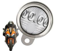 Motorcycle Tax Disc - Alloy Motorbike Permit Holder | Weatherproof Round Taxs Discs | Scooter Plate Hanger Suitable For Legal Display Registration Compliance (Black/Silver)